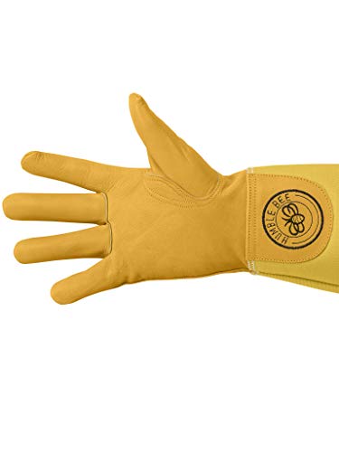 Humble Bee 113 Cowhide Beekeeping Gloves with Reinforced Cuffs - size: Medium