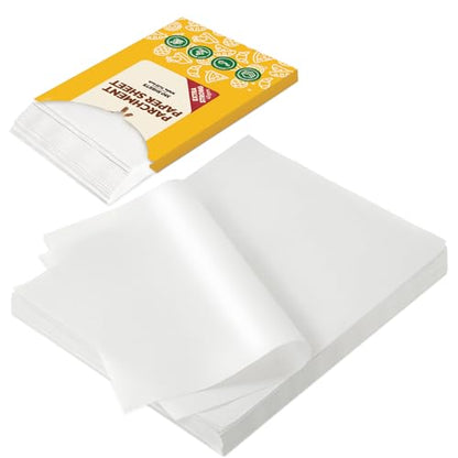 Katbite 350Pcs 9x13 In Parchment Paper Sheets, Heavy Duty White Baking Paper, Non-stick & Oil Proof for Oven, Air Fryer, Grilling, Steaming and Cooking Bread [Extra Strong Series] - size: 9"x13"-350