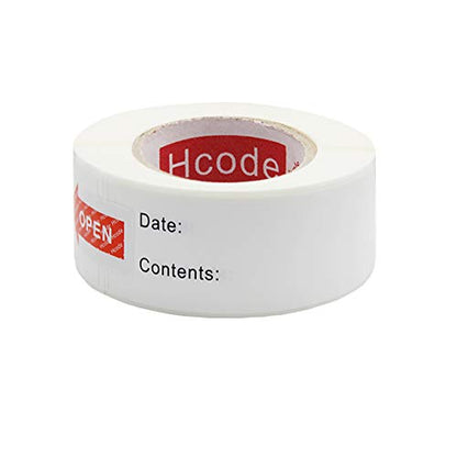 Hcode 1 x 3'' Self-Adhesive Removable Freezer Food Storage Labels - Easy Clean Leaves No Residue - Meal Prep Labels Plastic Paper Sticker Perfect for Reusable Containers 300 Stickers(1x3 Fill in) - size: 1*3" fill in