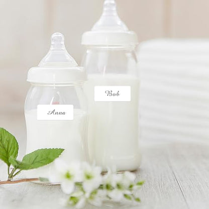 Removable Freezer Labels, Date Label 1x2 Inch Food Storage Stickers, Waterproof Oil Resistant Easy Clean Leaves no Residue 300 Total Per Roll,2 Rolls - color: White, size: 1×2 inch-2 rolls