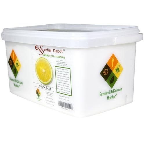 Citric Acid - 8 lbs - Anhydrous - Food Grade - Safety Sealed Wide Mouthed PP Container with Resealable Cap and Reattachable Handle
