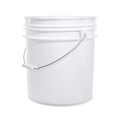 ePackageSupply White 5-Gallon Bucket with Lid | Made in USA | Food Grade | Heavy-Duty Extra Durable Plastic Bucket | Multi-Use Food Grade Buckets with Lids | Easy Stack and Store | BPA Free | 100 Pack | Airtight Gasketed Tear Strip Lid, Heavy-Duty 90 Mil