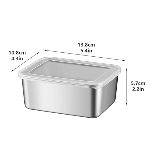 6Pcs Large Stainless Steel Food Containers with Lids,Leakproof Meal Prep Containers,Airtight Kimchi Containers Reusable,Stackable/Oven/Dishwasher/Freezer Safe
