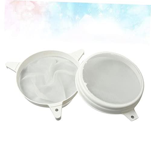 Cabilock 1pc Double Sieve Plastic Honey Strainer Beekeeping Supplies Fine Strainer Bee Keeping Tools Honey Filting Mesh