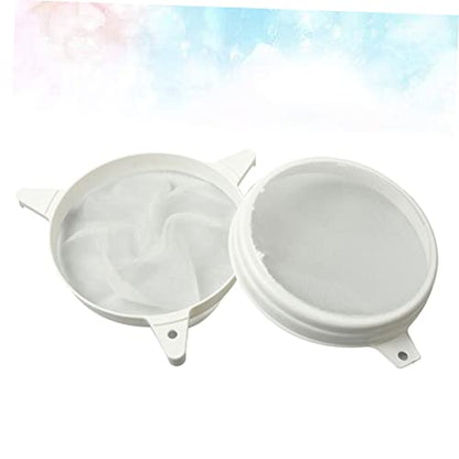 Cabilock 1pc Double Sieve Plastic Honey Strainer Beekeeping Supplies Fine Strainer Bee Keeping Tools Honey Filting Mesh