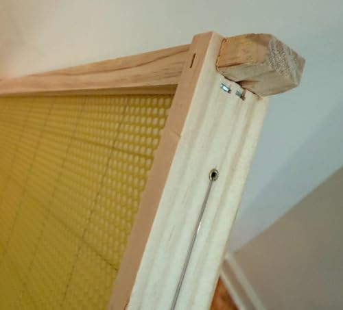 Swampland Bees - 20 Fully Assembled Wired Beeswax Foundation Mediums (6-1/4") Frames. High-Tensile Stainless-Steel Wire, Plastic-Free Commercial Grade. FBA - size: Medium 6-1/4" (Illinois)