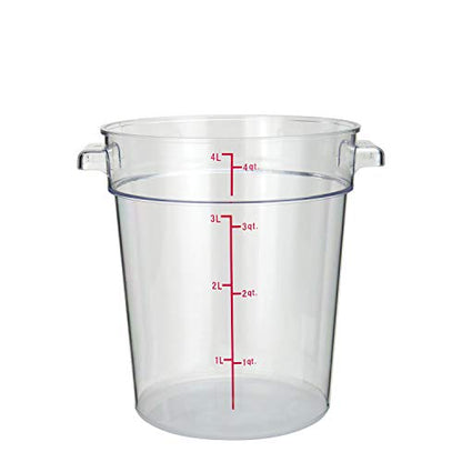 Tiger Chef Set Of 8 Commercial Grade Clear Food Storage Round Polycarbonate Containers With Clear Lids In Sizes 1, 2, 4, 6, 8, 12, 18, And 22 Quarts Capacity - size: 16 Piece Set