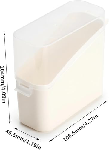 1PC Cheese Slice Storage Box - Fridge Organizer Containers for Cheese, Tea Bags, Spices- Clear Lids