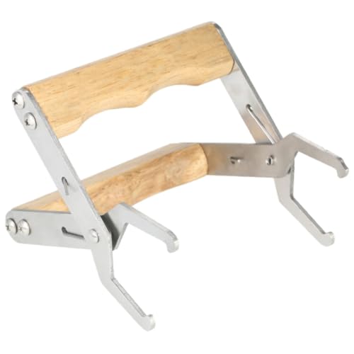 INOOMP 3pcs Beehive Frame Gripper for Beekeepers, Honey Bee Hive Tool with Wooden Handle and Stainless Steel, Easy Operation and Comfortable Grip for Beekeeping and Honey Harvesting