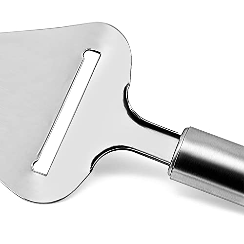 TOPULORS Stainless Steel Cheese Slicer, Heavy Duty Cheese Plane Cutter Shaver Server for Semi-Soft, Semi-Hard & Block Cheese