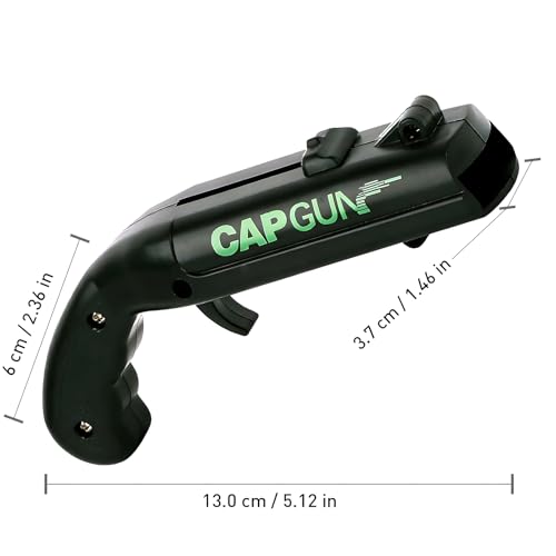 4PCs Black Novelty Cap Gun Style Bottle Opener – Realistic Construction with Ergonomic Grip for Beverages, Themed Parties & Gifts - color: Black
