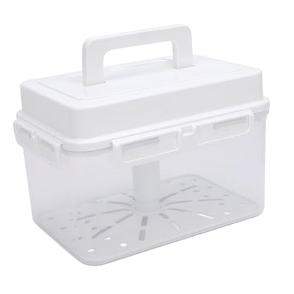 Plastic Kimchi Fermentation Container, Large Capacity Good Sealing Kimchi Jar Pickle Jar with Strainer Kimchi Storage Container Pickle Storage Box for Sauerkraut, Vegetables (4L) - size: 4L