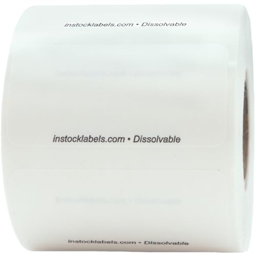 Dissolvable Blank Shelf Life Labels for Food Rotation Prep 1 x 2 Inch 500 Adhesive Stickers
