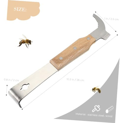 Toyvian Beehive Scraper Tool with Handle Hive Frame Lifter Cleaner Essential Beekeeping Supply for Easy Hive Maintenance and Frame Separation