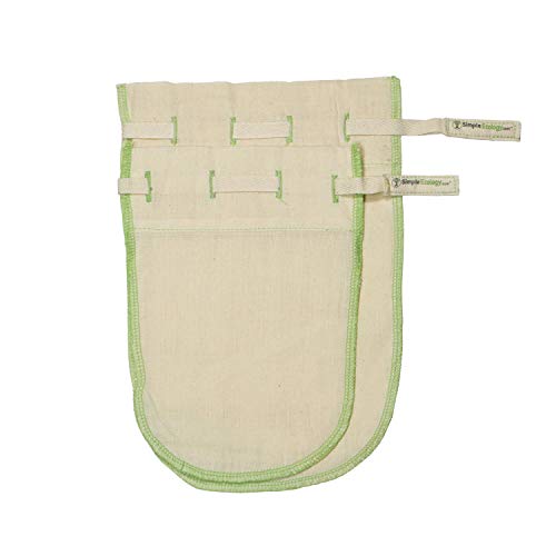 Simple Ecology Organic Cotton Fine Mesh Muslin Straining Bags – Reusable, 100% Natural, Microplastics-Free Coffee Filters (Set of 2 – M, S) for Cold Brews & Coffee - size: Coffee Set (S, M)