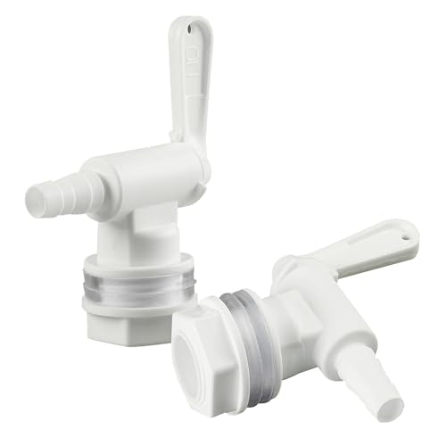 Plastic Bucket Spigot 2 Pack Fermentation Valve for 5 Gallon Home Brewing Bucket Beer Wine Making Bottling Faucet with Barbed Outlet by GWENBHMTOOL - size: 2 PACK