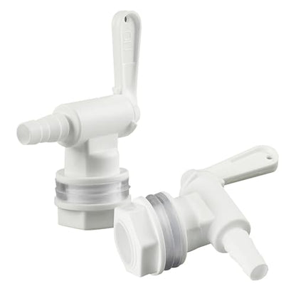 Plastic Bucket Spigot 2 Pack Fermentation Valve for 5 Gallon Home Brewing Bucket Beer Wine Making Bottling Faucet with Barbed Outlet by GWENBHMTOOL - size: 2 PACK