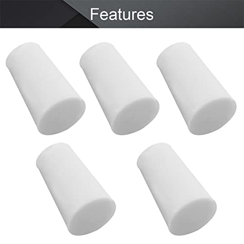 Othmro 5Pcs Drilled Rubber Stopper with Airlock, White Drilled Bungs Stopper with 0.71" Hole for Fermentation Use, Homebrewing Beer Kombucha Airlock Stopper