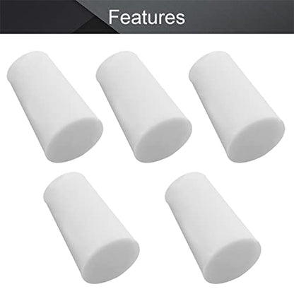 Othmro 5Pcs Drilled Rubber Stopper with Airlock, White Drilled Bungs Stopper with 0.71" Hole for Fermentation Use, Homebrewing Beer Kombucha Airlock Stopper