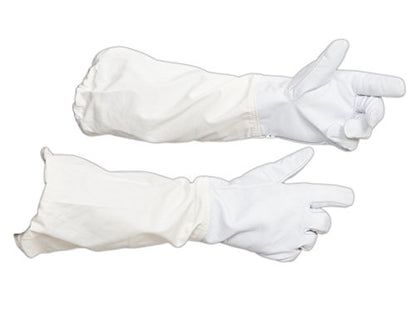 Goatskin Leather Beekeeper's Glove with Long Canvas Sleeve & Elastic Cuff. Size - XXS - size: 2X-Small (Pack of 1)