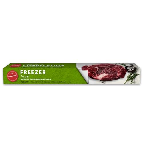 PaperChef Freezer Paper Roll 18" x 50' 75 sq ft, BPA-Free Non-Stick | Multipurpose, BPA-Free, Non-Stick – Easy to Wrap, Cut, and Handle – Great for Food Storage, Crafts, and Home Projects - size: Pack of 1