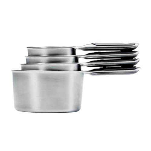 OXO Good Grips 4 Piece Stainless Steel Measuring Cups with Magnetic Snaps - size: 4 count, style: Cups
