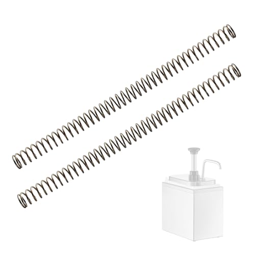 2-Pack Condiment Pump Replacement Springs Fit for S-erver 100066 | Steel Spring, 7 Inch Length, Fits 67540 79840 80320 83000 83420, Replacement for Dispenser Pump Station