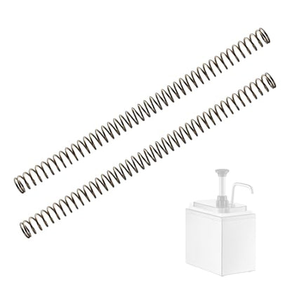 2-Pack Condiment Pump Replacement Springs Fit for S-erver 100066 | Steel Spring, 7 Inch Length, Fits 67540 79840 80320 83000 83420, Replacement for Dispenser Pump Station
