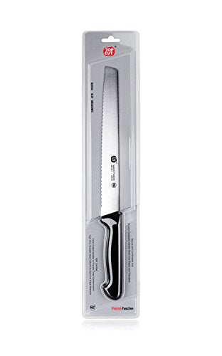 Top Cut by Cangshan P2 Series 10.25-Inch Serrated Bread Knife, Swedish Stainless Steel Commercial Bread Slicer for Restaurants
