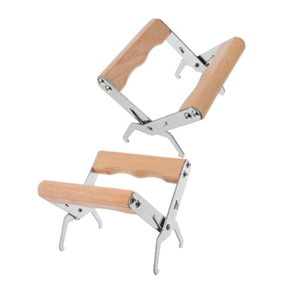 2PCS Steel Beekeeping Frame Gripper with Wooden Handle Durable Frame Holder Tool and Efficient Beekeeping Supplies