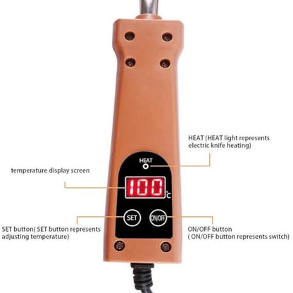 Electric Honey Uncapping Knife, Beekeeping Tools, 50-180℃ Temperature Control Hot Knife with Memory Function, Stainless Steel Extractor Equipment for Beekeepers
