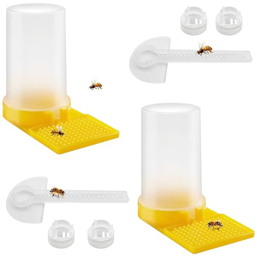 4 Pack Bee Feeders for Hives Honey Feeder 2 Large and 2 Small Bee Water Feeder Honey Beehive Entrance Feeder Beekeeping Water Dispenser Bee Drinking Beekeeping Equipment Nest Beekeeper Tools - size: 2 Large and 2 Small-4 Pack