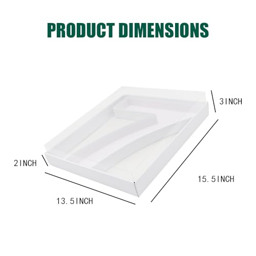 15.7Inch Cardboard Charcuterie Board Number Paper Mache Cut Out Food Sweet Container Tray With Clear Cover (number7)
