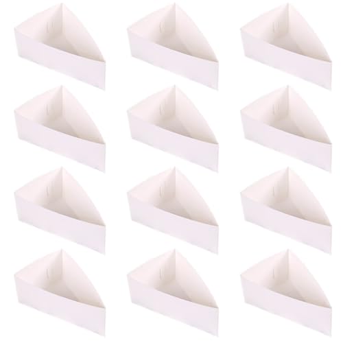 Cabilock 20-Pack Triangle Cake Boxes 5.11 X 3.34 X 1.96 in Box with Lids Food Grade Dessert Containers for Cheesecake Pie Party Picnic Office School Home Restaurant