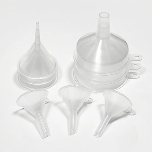9 Pack Small Funnel Kit 3 Sizes with Droppers for Kitchen Bottles, Essential Oils, Capsules Pet Crafts
