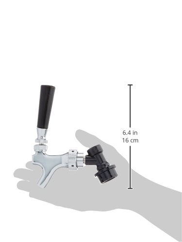 Home Brew Stuff Beer Faucet, Chrome, Cornelius Ball Lock Disconnect Attached