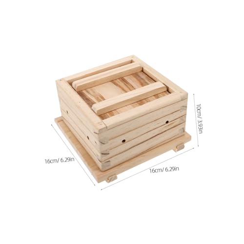 Luxshiny Homemade Tofu Mold Wooden Press Tool for Diy Bean Curd Safe and Kitchen Appliance for Making Fresh Tofu for Home Chefs
