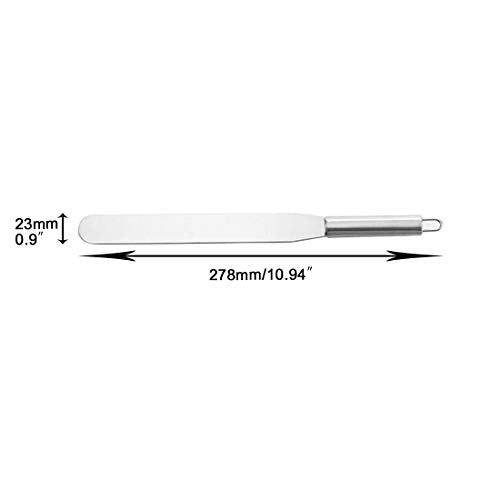 Corner Cabin Cake Metal Spatula Stainless Steel Foodservice Straight Icing Spatula Spreader Knife, 11-Inch, Silver - color: 1 Piece