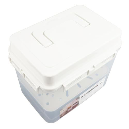 Jiawu Kimchi Container, 4L Press Plate Leakproof Airtight Fermentation Jar, Pickle Jar with Silicone Press Plate for Sauerkraut Vegetable Food Storage