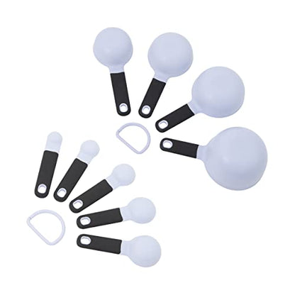 KitchenAid Universal Easy To Read Measuring Cup and Spoon Set with Soft Grip Handle for Maximum Control, Hang Hole and Nesting For Easy Storage, Dishwasher Safe, 9 Piece, Lavender Cream - color: Lavendar/Cream