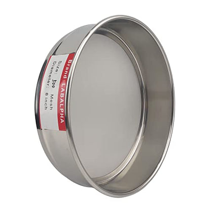 LABALPHA 500 Mesh Lab Sieves, #500 Mesh Test Sieve, 8'' Diameter, 304 Stainless Steel Wire Cloth (0.0308mm) - size: 500 mesh (0.0308mm)