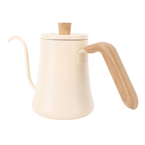 Gooseneck Coffee Kettle 304 Stainless Steel Pour Over Kettle 600ml with Thermometer Ergonomic Handle for Drip Coffee and Tea Brewing At Home Office Travel