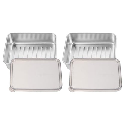 Cabilock Cheese Storage Container with Airtight Lid for Fridge Compact Fresh Box for Bacon Lunch Meat and Butter Food Preservation Organizer 5.31X3.93X1.77In