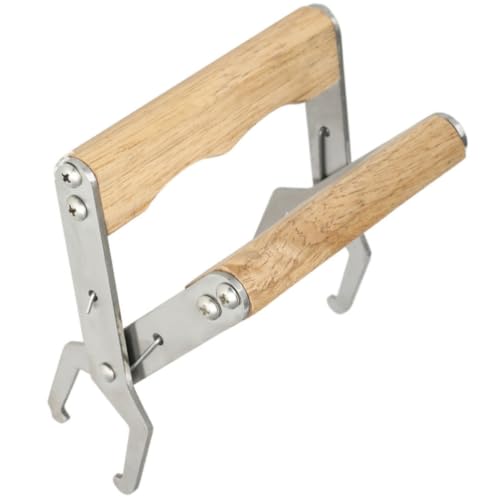 VALICLUD 3pcs Beekeeping Frame Gripper Tool with Ergonomic Design and Comfortable Grip, Stainless Steel and Wood Material, for Honey Harvesting and Inspection