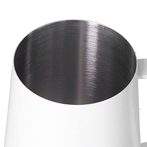 RiToEasysports 304 Stainless Steel Gooseneck Kettle with Thermometer Hole Coffee Pouring Pot Perfect for Hotels Restaurants, 8.6x5.4in (White 600ml) - color: White 600ml