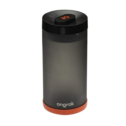 ONGROK Glass Storage Jar with Vacuum Pump Technology, Air Proof Containers to Preserve Smell and Aroma (1200ml (3oz)) - size: 1200ml (3oz)