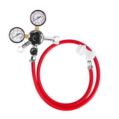 Home Brewing Co2 Regulator Beer Gas Line Kit,W21.8/CGA320 Homebrew Keg Pressure Regulator with Ball Lock Carbonated PVC Tubing Hose Wine Accessories(CGA320)