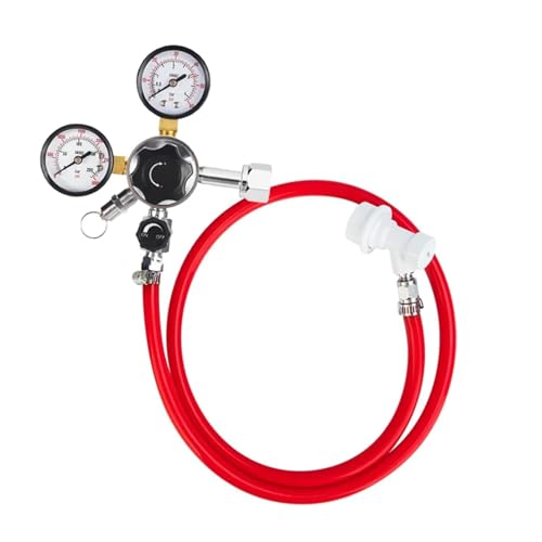 Home Brewing Co2 Regulator Beer Gas Line Kit,W21.8/CGA320 Homebrew Keg Pressure Regulator with Ball Lock Carbonated PVC Tubing Hose Wine Accessories(CGA320)