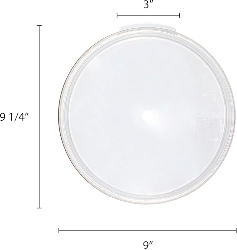 TrueCraftware- Clear Round Polycarbonate Food Storage Container Lid Fits 6 and 8 Qt. Round Containers Replacement Lid for Meal Prep Kitchen Pantry Commercial Restaurant - size: Lid - Fits 6&8qt