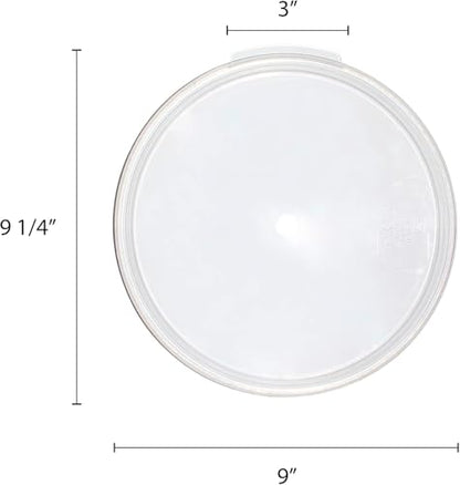 TrueCraftware- Clear Round Polycarbonate Food Storage Container Lid Fits 6 and 8 Qt. Round Containers Replacement Lid for Meal Prep Kitchen Pantry Commercial Restaurant - size: Lid - Fits 6&8qt